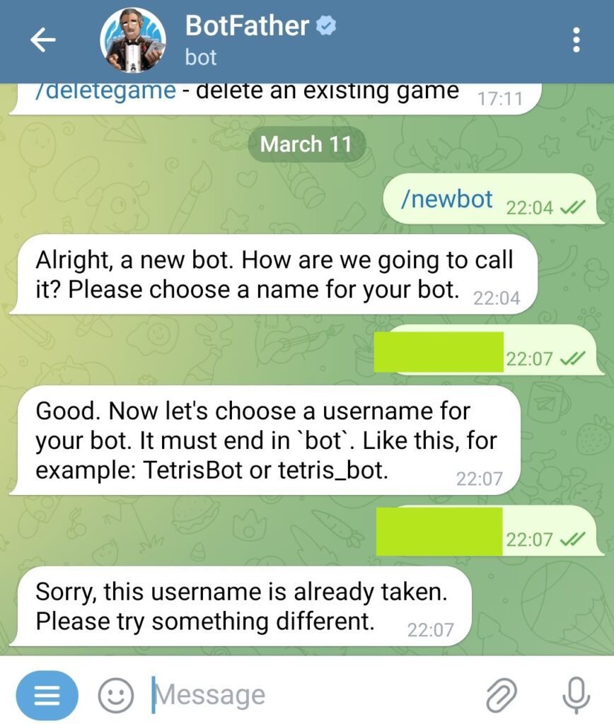 Tải BotFather cho dự án ESP32 Telegram