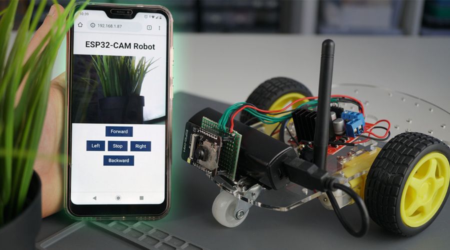 ESP32 CAM Car - Điều khiển robot từ xa qua Web Server