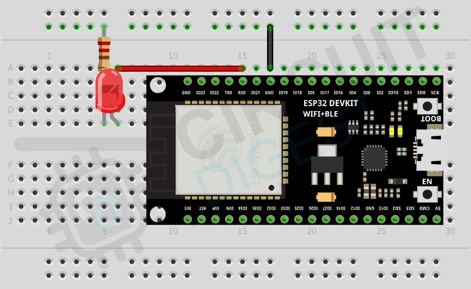 Ví dụ về ESP32 Timer Interrupt - Nhấp nháy đèn LED