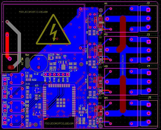 Sơ đồ PCB cho dự án ESP32 Smart Home