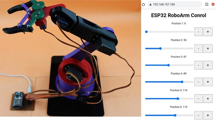 Demo dự án IoT ESP32 Robot Arm