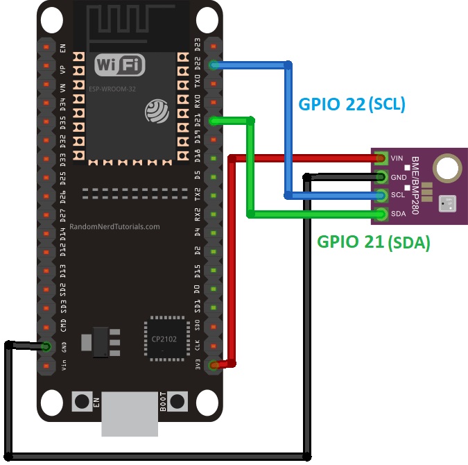 Kết nối phần cứng cho dự án ESP32 Google Sheets